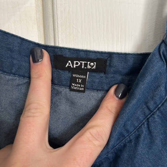 APT 9 Denim top 1x - Picture 3 of 4